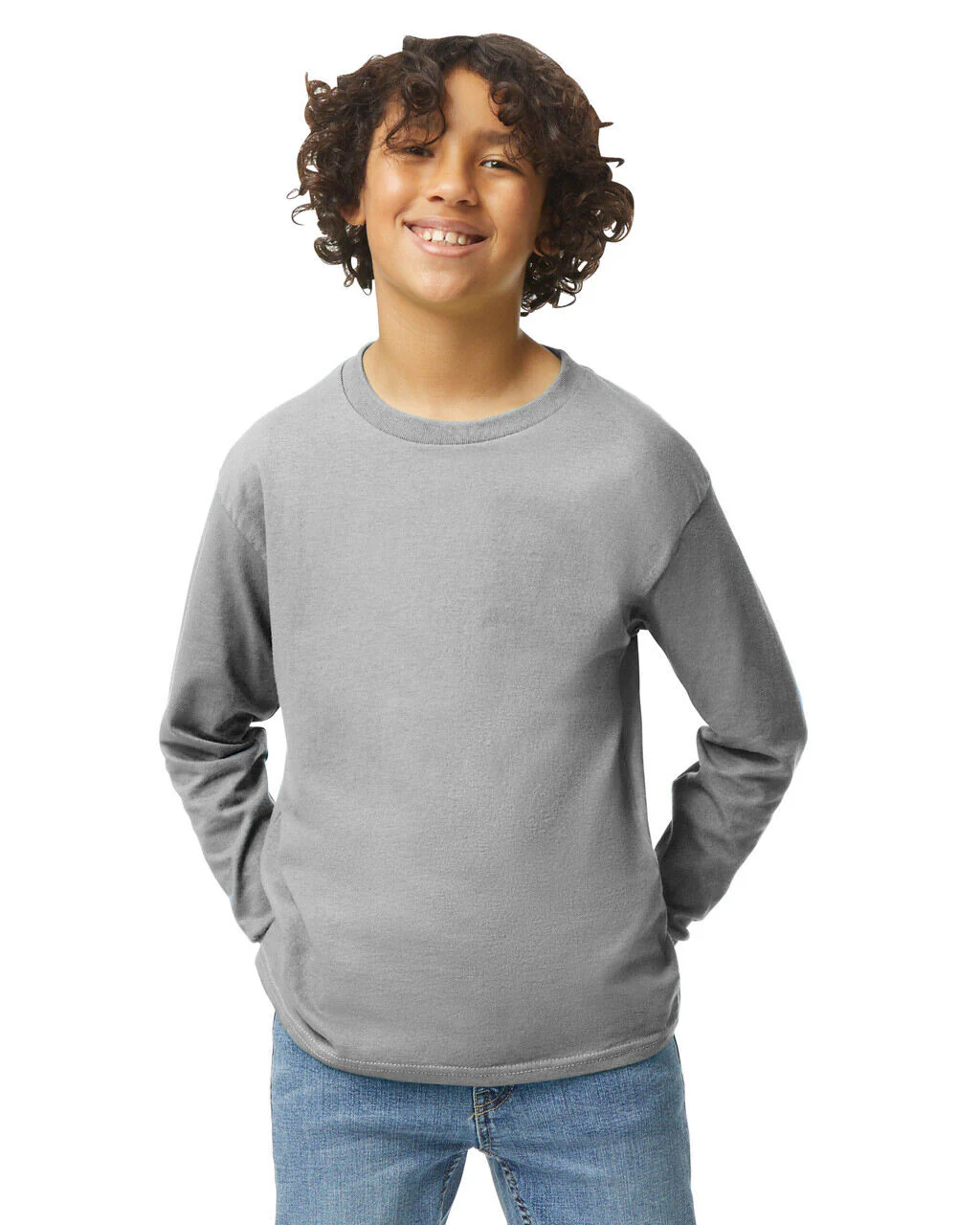 Kids Long Sleeve T-Shirt Midweight Cotton 8.8 oz | Gildan 5400B - Image 5