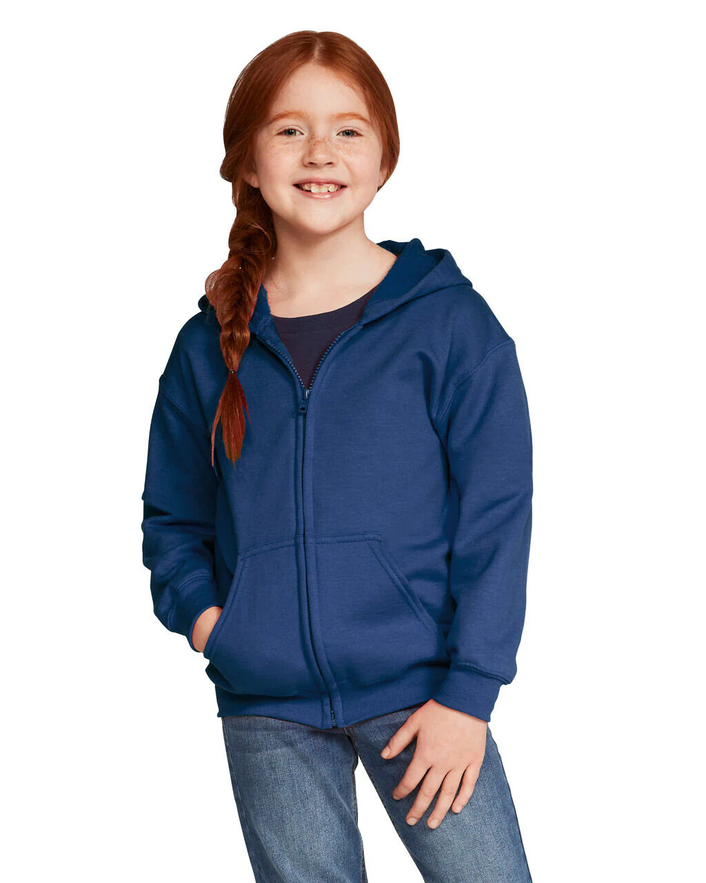 Kids Zip-Up Hoodies 50/50 Cotton-Polyester 13.3 oz | Gildan 18600B - Image 9