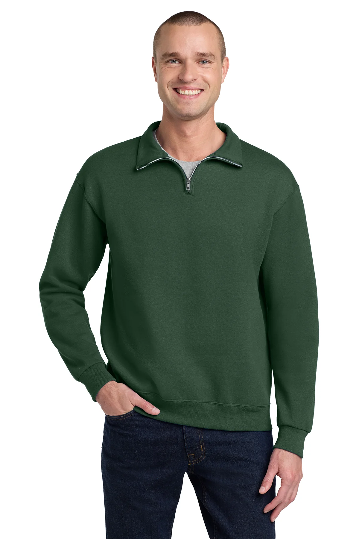 Quarter Zip Sweatshirt 50/50 Cotton-Polyester 13.3 oz | Jerzees 995MR - Image 11