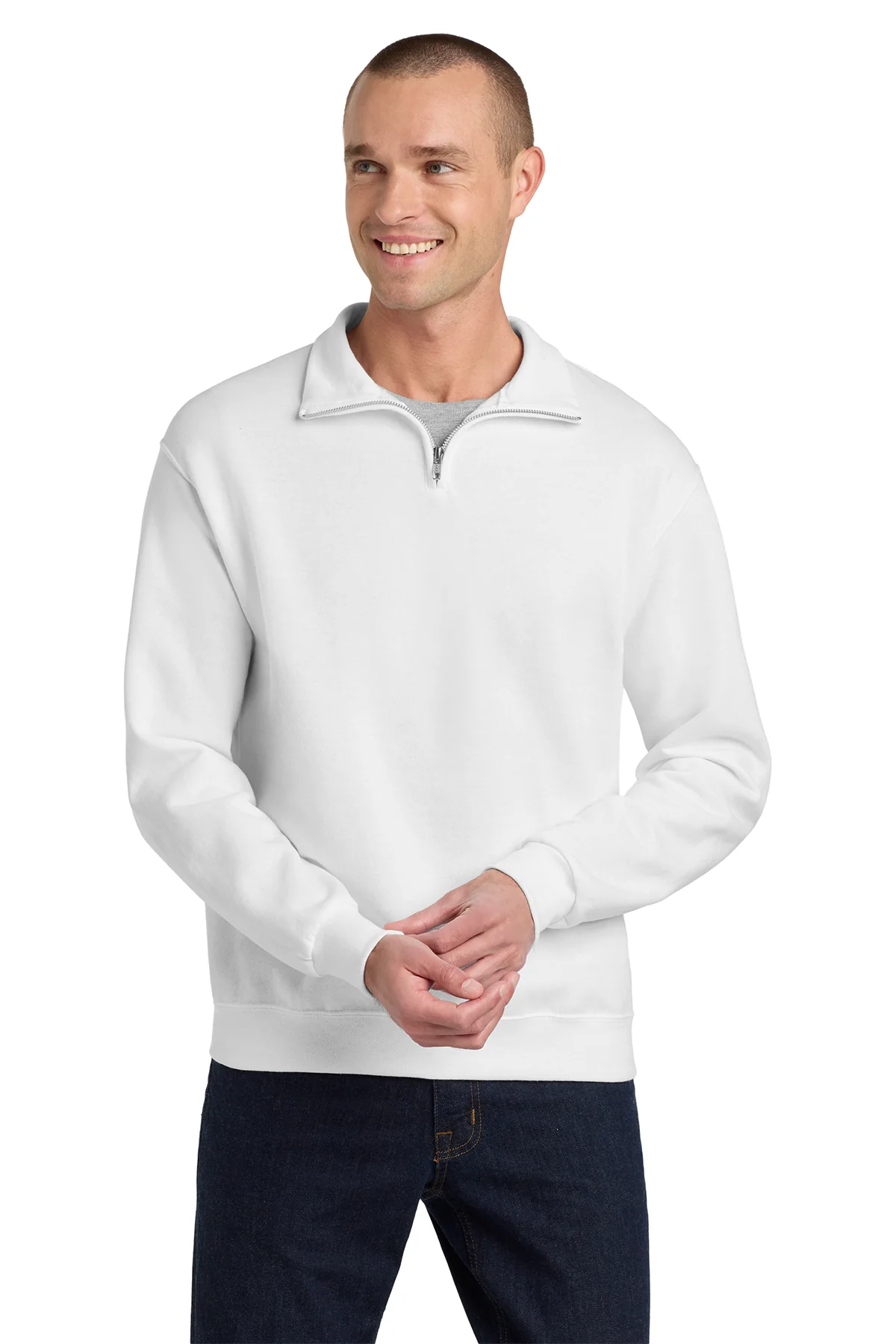 Quarter Zip Sweatshirt 50/50 Cotton-Polyester 13.3 oz | Jerzees 995MR - Image 3
