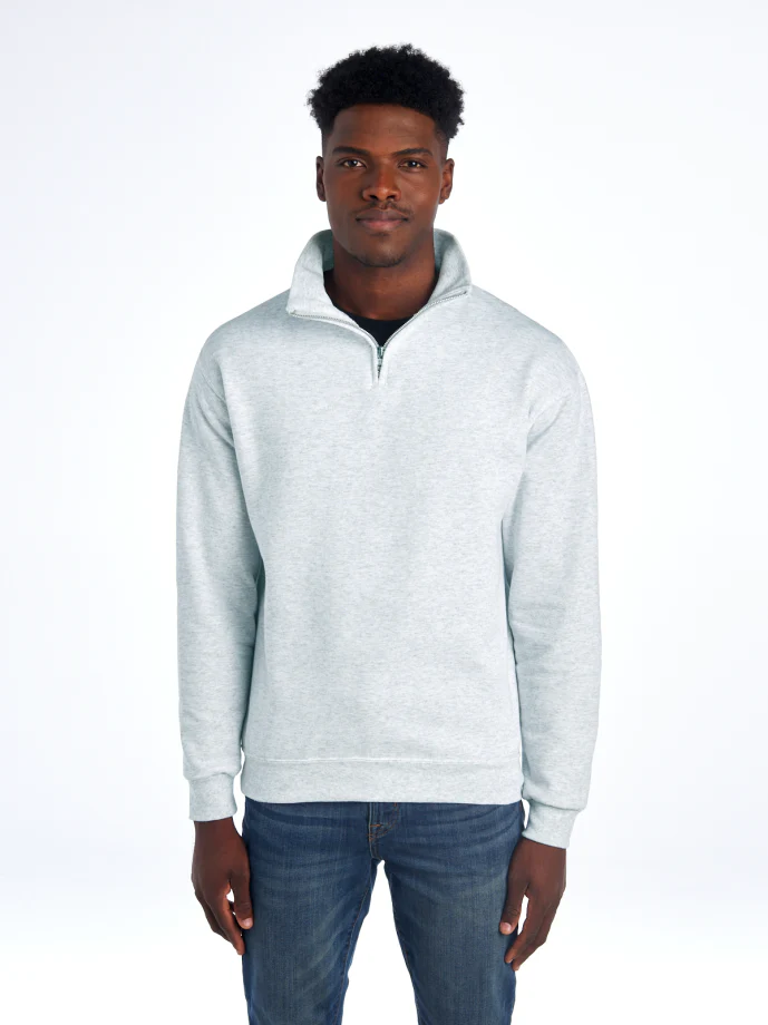 Quarter Zip Sweatshirt 50/50 Cotton-Polyester 13.3 oz | Jerzees 995MR - Image 9