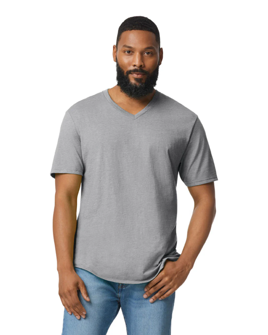 T-shirt V-neck Softstyle Cotton 7.5 oz | Gildan 64V00 - Image 7