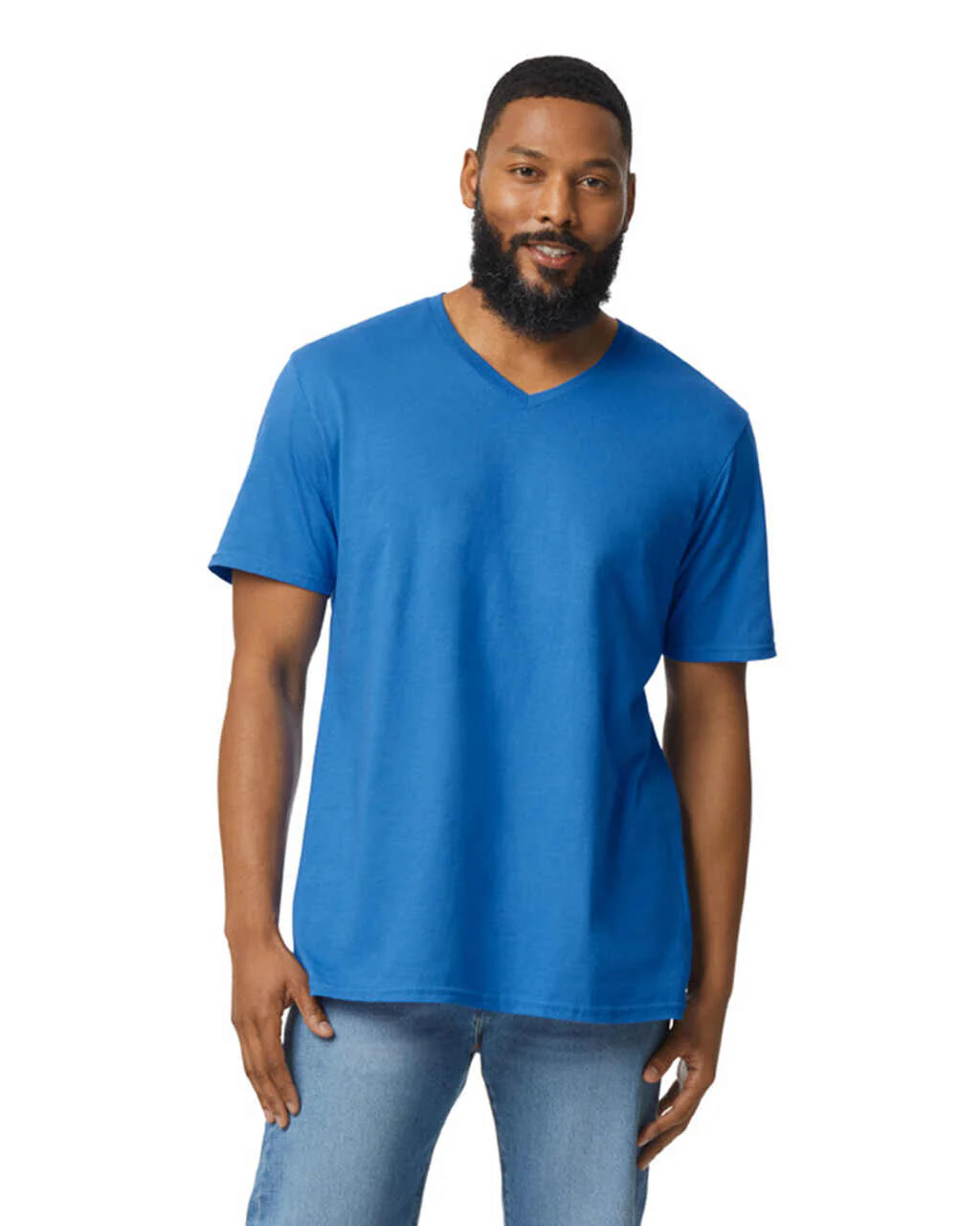 T-shirt V-neck Softstyle Cotton 7.5 oz | Gildan 64V00 - Image 9