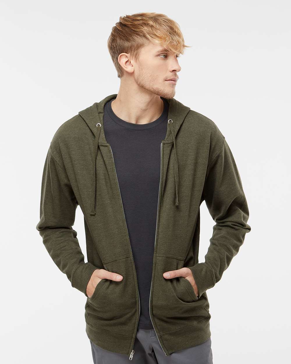 Zip-Up Hoodies 80/20 Cotton-Polyester 14.1 oz | Independent Trading Co. SS4500Z - Image 8